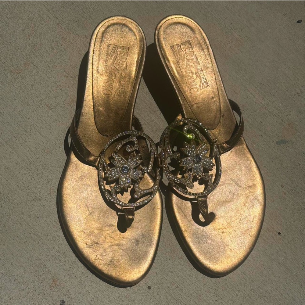 Salvatore Ferragamo kitten heel sandal